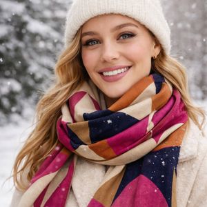 Hovedbilde Retro Abstrakt navy skjerf