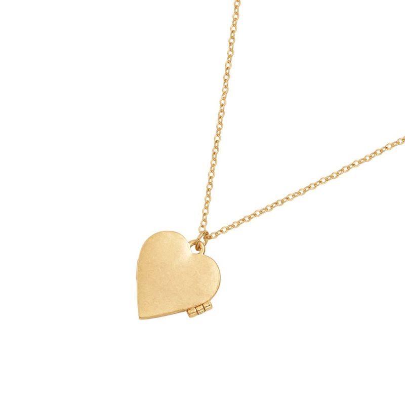 Fable Swallow Heart Locket – Gullbelagt hjerte medaljong