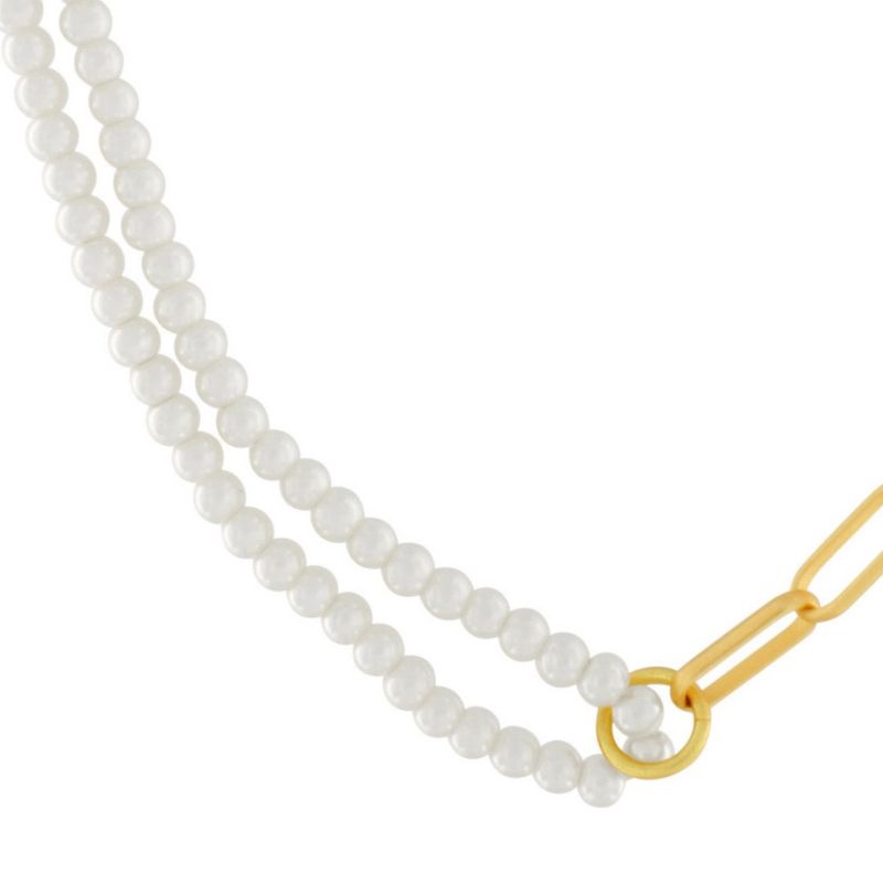 DANSK Audrey Pearl & Chain halskjede
