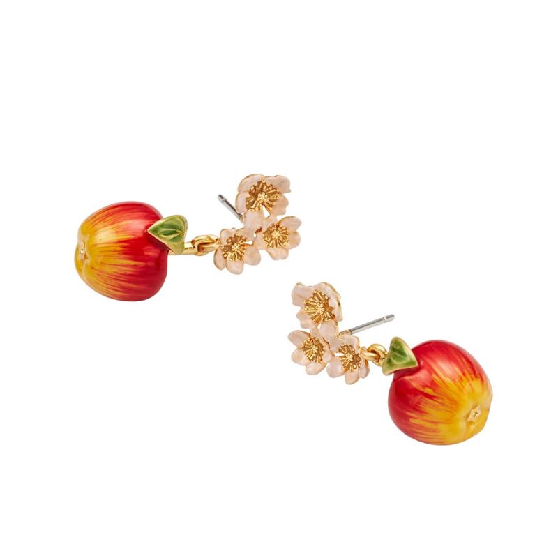 Fable England Apple Blossom Drop Earrings – øredobber med eple og blomster