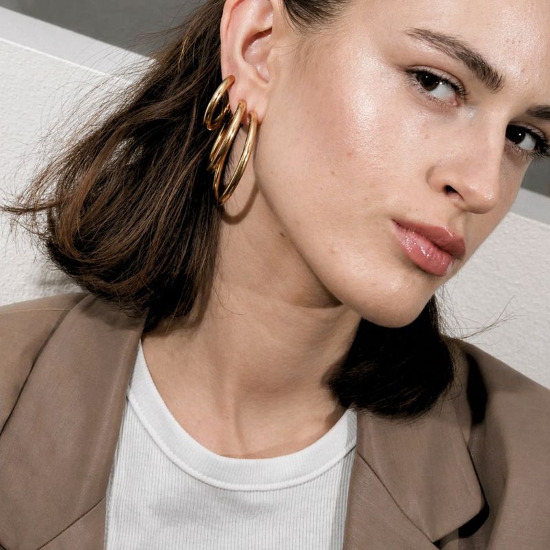 DANSK Passion 4cm Chunky Statement Hoops